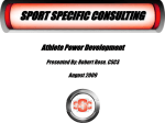 SPORT SPECIFIC CONSULTING Athlete Power
