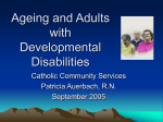 Aging and Adults with Developmental Disabilities