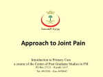 Approche to Joint Pain