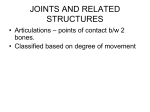 JOINTS AND RELATED STRUCTURES