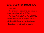 Distribution of blood flow