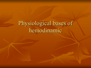 Physiological bases of hemodymanic