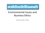 Environmental Issues and Business Ethics