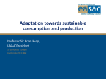 Adaptation towards sustainable consumption and production