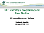 GEF-6 Strategic Programing and Case Studies