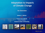Adaption to Impacts of Climate Change