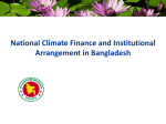 National Climate Finance and Institutional Arrangement in