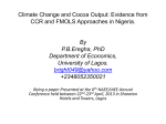 Climate Change and Cocoa Output: Evidence from CCR