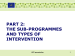 Sub-programs and Types of Intervention