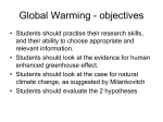Global Warming - objectives