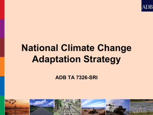 National Climate Change Adaptation Strategy ADB TA 7326