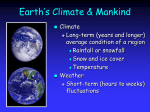 Earth`s Climate & Mankind