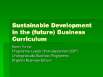 Sustainable Development in the Business Curriculum