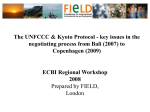 Post-2012 Issues under the UNFCCC and Kyoto Protocol