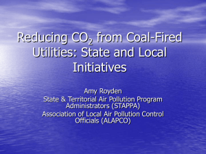 Reducing CO2 from Coal-Fired Utilities: State and Local