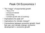 Peak Oil Economics - University of Dayton