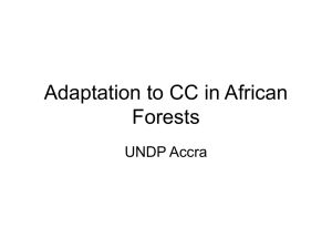 Adaptation to CC in African Forests