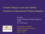 Climate Change Losses and Liability: Insurance in