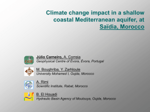 Climate change impact in a shallow coastal Mediterranean