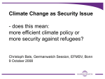 Christoph Bals: Climate Change as Security Issue