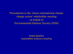 Presentation to the future international climate change