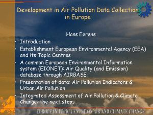 Development in Air Pollution Data Collection in Europe