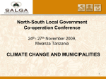 Mthobeli Kolisa: CLIMATE CHANGE AND MUNICIPALITIES