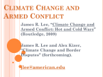 Responding to the Future: Conflict and Environment over Time