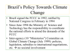 Brazil’s Policy Towards Climate Change