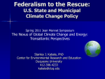 The United States and International Climate Change Policy