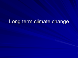 Long term climate change - geography departmant of lwc