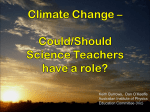 Climate Change – Can science teachers play a part