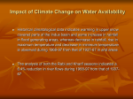 Impact of Climate Change on Water Availability