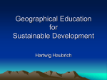 Geography Education for Sustainable Development