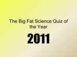 The Big Fat Science Quiz of the Year