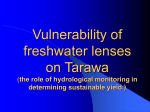 Vulnerability of freshwater lenses on Tarawa (The role of