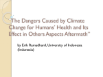 The Dangers Caused by Climate Change for Humans’ Health