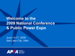 Welcome to the 2008 National Conference & Public Power