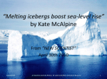 Melting icebergs boost sea-level rise” by Kate McAlpine