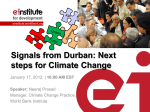 Signals from Durban: Next steps for Climate Change