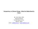 Perspectives on Climate Change: What the Media Need to
