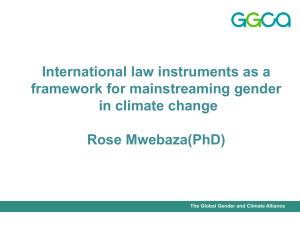 International law instruments as a framework for