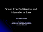 Iron Fertilization and International Law