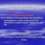 Technologies for adaptation to climate change impacts on