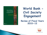 World Bank - Civil Society Engagement Review of Fiscal Years 2010