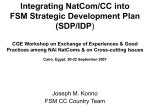 Integrating NatCom (CC) into FSM Strategic Development Plan