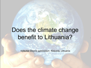 Does the climate change benefit to Lithuania