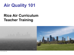 Air Quality and Climate overview for teachers