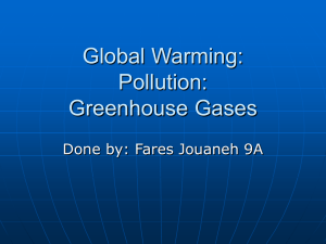 Global Warming: Pollution: Greenhouse Gases