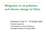 Mitigation of air pollution and climate change in China